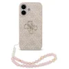 Image de Funda pour mobile Guess Polipiel Rose Logo 4G Perles pour iPhone 17