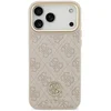 Image de Funda pour mobile Guess Polipiel Rose Logo 4G Strass Ajustement Précis pour iPhone 17 Pro Max