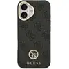 Image de Coque pour mobile Guess Polipiel Noire Logo Strass avec Large Sangle pour iPhone 17