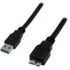 Image de Cable USB 3.0 MCL 1,8 m Micro-USB B à USB A Noir