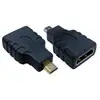 Image de Adaptateur HDMI A vers HDMI micro-D MCL CG-285 Noir