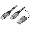 Image de Câble USB 2 en 1 MCL USB-C 3.2 Gen 2 10 Gbit/s 100 W 2 m