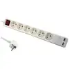 Image de Multiprise DLH DY-WU2941W 6 prises 2 USB avec interrupteur 1,4 m blanc
