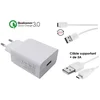Image de Chargeur DLH DY-AU2860W USB Quick Charge 3.0 20W Blanc