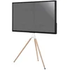 Image de Kimex Meuble TV avec chevalet pour écrans 45"-65" Blanc/Hêtre