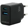 Image de Chargeur de voiture Mobilis 30W USB-A et USB-C Noir