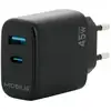 Image de Chargeur Auto Universel Mobilis 45W USB-A et USB-C Noir