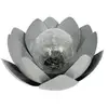 Image de Lampe Solaire Décorative Nenúfar Galix 25 cm Metal Gris Vidrio Craquelado