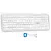 Image de Clavier Bluestork Kb Bt Mac V2 Bluetooth Azerty silencieux blanc