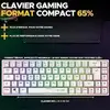 Image de Clavier The G-lab Keyz Titan Magnétique Wireless RGB Azerty Blanc