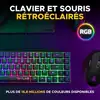 Image de Ensemble gaming The G-Lab Hydrogen BKG Combo filaire AZERTY noir
