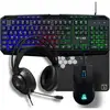 Image de Teclado The G-Lab Combo Natrium membrane AZERTY RGB avec souris, casque et tapis