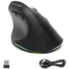 Image de Bluestork Ergo Lumi Souris verticale ergonomique sans fil pour droitier RGB 2400 DPI Noir