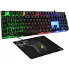 Image de Clavier The G-lab Yttrium AZERTY RGB avec souris 2400 DPI et tapis 300x230 mm