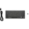Image de Clavier Bluestork Mini R Compact Azerty Gris Silencieux Rechargeable Bluetooth 3.0 2.4GHz USB-C