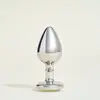 Image de Plug métal bijou Steel Cristal transparent - M