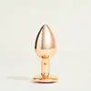 Image de Plug métal bijou Steel Cristal Rose - M