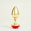 Image de Plug métal bijou rose Steel - S