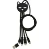 Image de Câble USB BIGBEN YKCBLANDYXXLCATB 5-en-1 USB-C USB-A Lightning Micro USB 1 m Noir