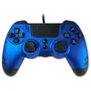 Image de Manette de jeu Steelplay Blue Edition PS4/PC, câble LED RGB de 3 m, boutons programmables, ergonomie avancée