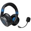 Image de Casque de jeu sans fil Steelplay HP51 noir/bleu circum-aural 32h USB-C 3,5 mm amovible