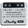 Image de Relais Wi-Fi Shelly PM Mini Gen3 Suivi de l'énergie, Bluetooth, Encastrable, Protection thermique