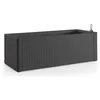 Image de STEFANPLAST Bac a fleurs/Jardiniere rectangulaire NATURAL DELUX - 100x43xH33cm - 90 + 6,5L dans la réserve - Anthracite
