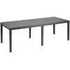 Image de Table a manger de jardin QUEEN effet rotin - Anthracite - 220 x 90 x 72 cm