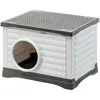 Image de Niche - FERPLAST - PETVILLA 60 - 54 x 43 x 38,5 cm - Blanc / Gris