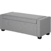 Image de HOMCOM Banc de Lit avec Espace de Rangement en Tissu, 120x50x44cm - Gris