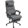 Image de Vinsetto Chaise de Bureau Ergonomique à Hauteur Réglable avec Accoudoirs et Repose-Pieds, 66x70x115-123 cm, Grise