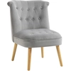 Image de HOMCOM Fauteuil Moderne pour Salon et Salle à Manger avec Siège Rembourré et Tissu Velouté, 60x66x79 cm, Gris