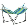 Image de Outsunny Support avec Hamac Autoportant Pliable en Coton et Acier, 270x100x94cm