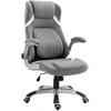 Image de Vinsetto Chaise de Bureau Inclinable en Tissu Respirant et Acier avec Hauteur Réglable, 68x76x109-117 cm