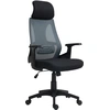 Image de HOMCOM Chaise de Bureau avec Support Lombaire et Appuie-Tête, Siège Pivotant avec Hauteur Réglable, Noir