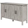Image de HOMCOM Buffet Polyvalent style Rustique avec 4 Étagères de Rangement Réglables, en Bois, 120x37x75 cm, Gris