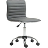 Image de HOMCOM Chaise de Bureau Ergonomique en Cuir PU avec Hauteur Réglable, Assise Pivotante et Roulettes, Gris Foncé
