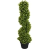 Image de HOMCOM Plante Fausse d'Eucalyptus en Spirale avec Vase Inclus pour Intérieur et Extérieur, Hauteur 90 cm, Vert