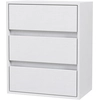 Image de HOMCOM Commode 3 Tiroirs Moderne en Bois Blanc, 40x30x50.5 cm