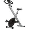 Image de SPORTNOW Vélo Pliable Magnétique à 8 Niveaux avec Écran LCD, Roulettes et Selle Ajustable, Gris et Noir