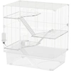 Image de PawHut Cage pour Rongeurs Multi-niveaux avec Accessoires Inclus, en Acier, PET et PS, 73x47x80 cm, Blanc