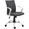 Image de Vinsetto Chaise de Bureau Ergonomique et Pivotante avec Hauteur Réglable, 61x61x89-99 cm, Gris Foncé