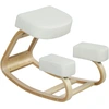 Image de Vinsetto Fauteuil Ergonomique avec Inginocchiatoio en Bois de Bouleau et Coussin, 51x69x58 cm, Crème