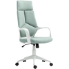 Image de HOMCOM Chaise de Bureau en Tissu avec Fonction Balancier, Hauteur Réglable et Siège Pivotant, 63x63x117-127 cm, Vert
