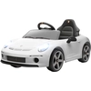 Image de AIYAPLAY Voiture pour enfants 3-5 ans avec licence officielle RUF GT, télécommande, ceinture de sécurité et musique, Blanc