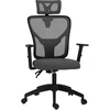 Image de Vinsetto Chaise de Bureau Ergonomique et Réglable avec Soutien Lombaire et Appuie-tête, 66x61x106-116 cm, Grigio
