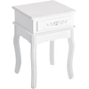 Image de HOMCOM Table de chevet avec 1 tiroir Table de chevet en bois style moderne 40x35x60 cm blanc