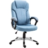 Image de Vinsetto Chaise de bureau pivotante 66x75x112-122 cm Bleu clair