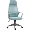 Image de Chaise Vinsetto Ergonomique Chaise de Bureau Inclinable Hauteur Réglable 64x55x116-126 cm Bleu