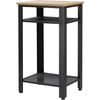 Image de HOMCOM Table d'appoint de style industriel 45x35x75 cm Chêne et noir